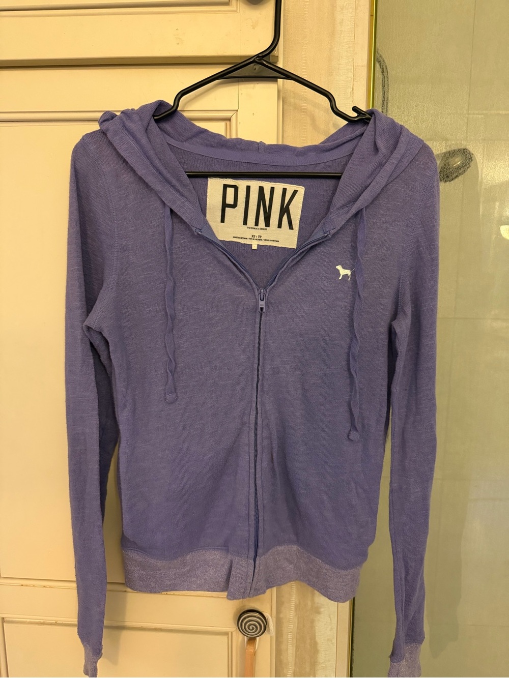 Vintage PINK Victoria’s Secret Lavender Zip-Up Hoodie